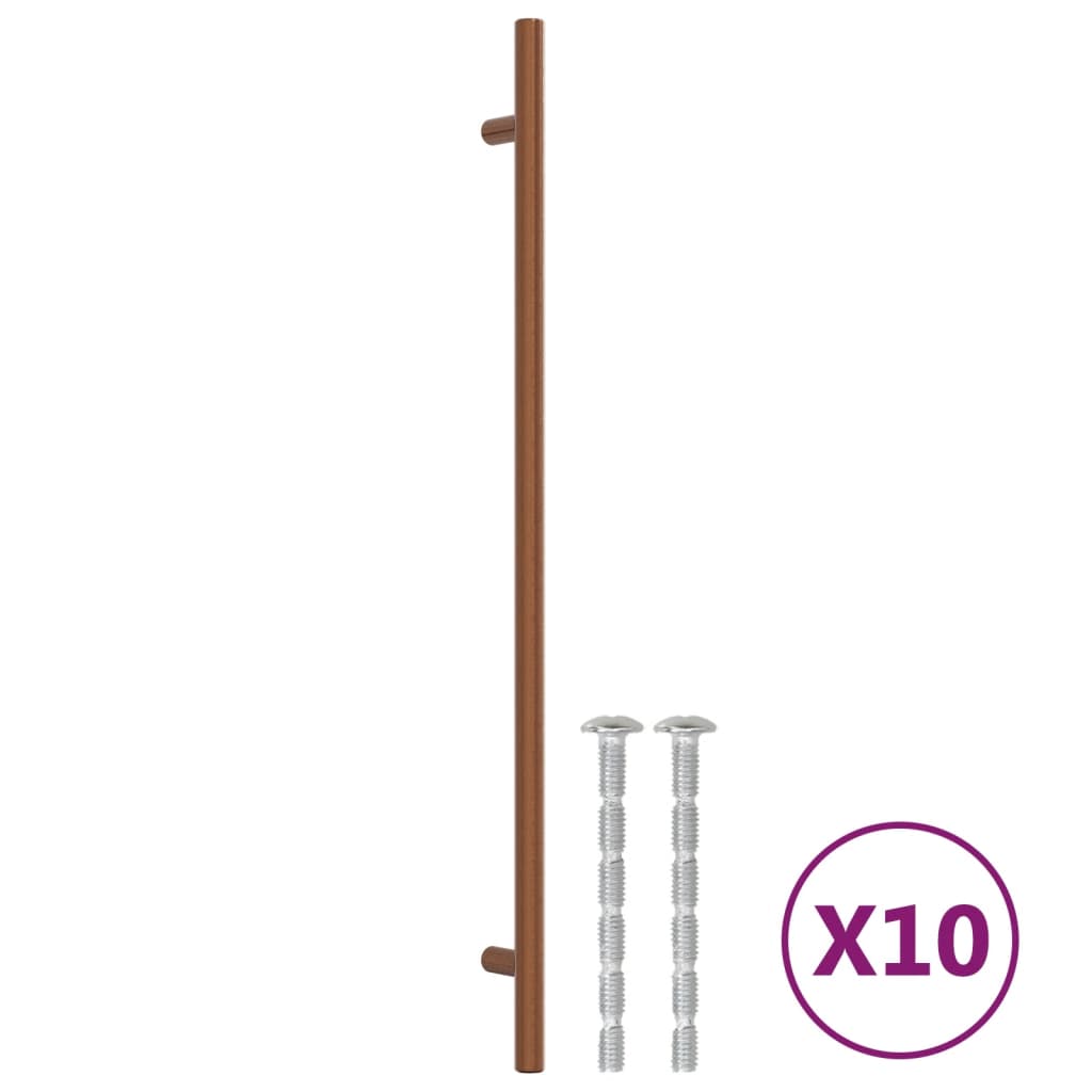 skabshåndtag 10 stk. 320 mm rustfrit stål bronzefarvet