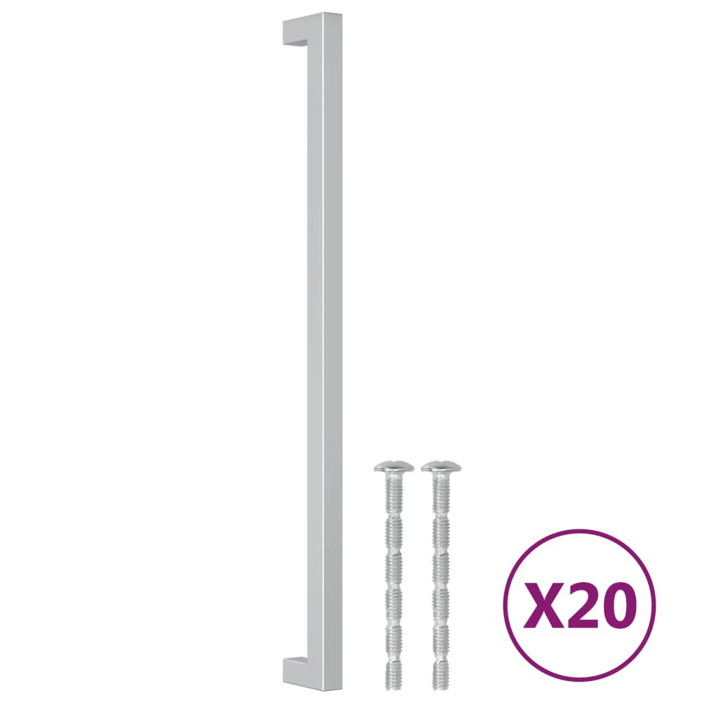 skabshåndtag 20 stk. 320 mm rustfrit stål sølvfarvet