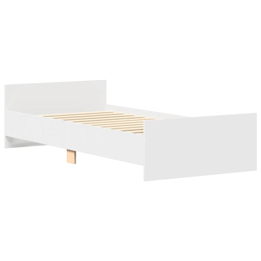 sengeramme 90x200 cm konstrueret træ hvid