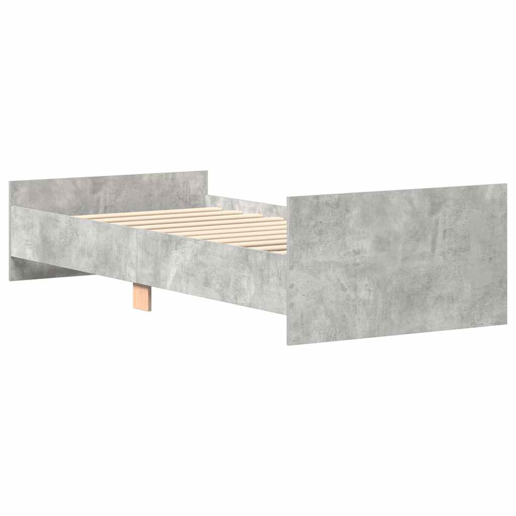 sengeramme 90x200 cm konstrueret træ betongrå