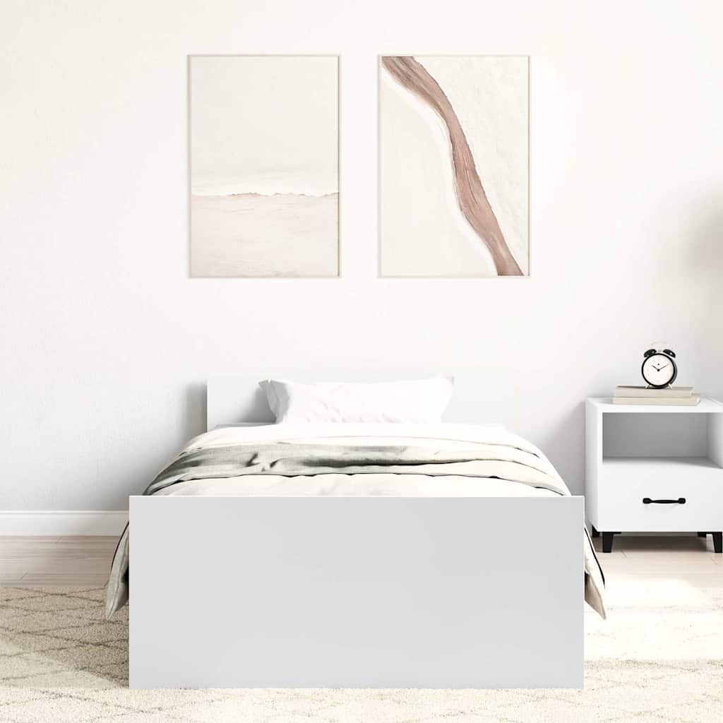 sengeramme 100x200 cm konstrueret træ hvid