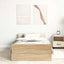 sengeramme 100x200 cm uden madras konstrueret træ sonoma-eg