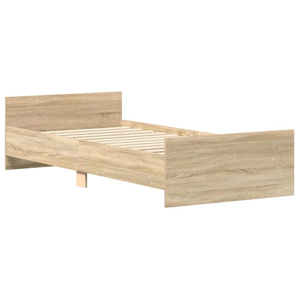 sengeramme 100x200 cm uden madras konstrueret træ sonoma-eg