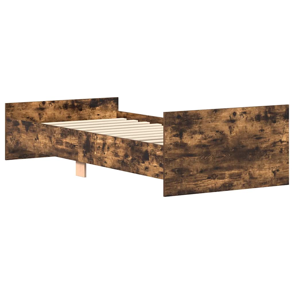 sengeramme 100x200 cm uden madras konstrueret træ røget eg