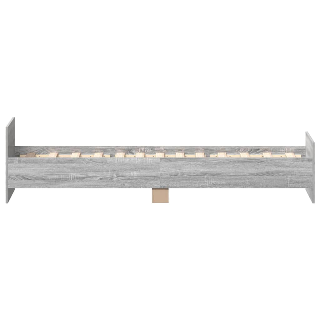 sengeramme 100x200 cm konstrueret træ grå sonoma-eg