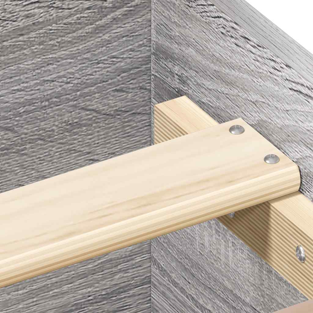 sengeramme 100x200 cm konstrueret træ grå sonoma-eg
