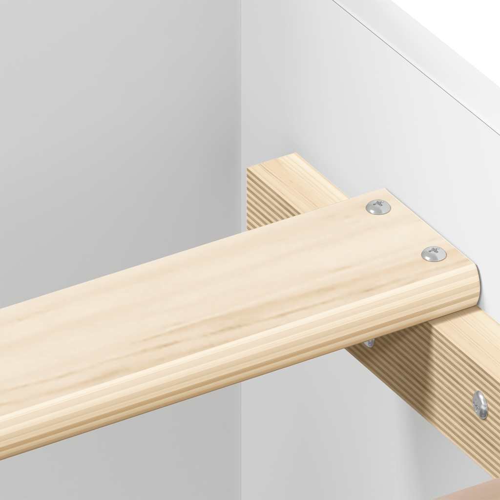 sengeramme 90x190 cm konstrueret træ hvid