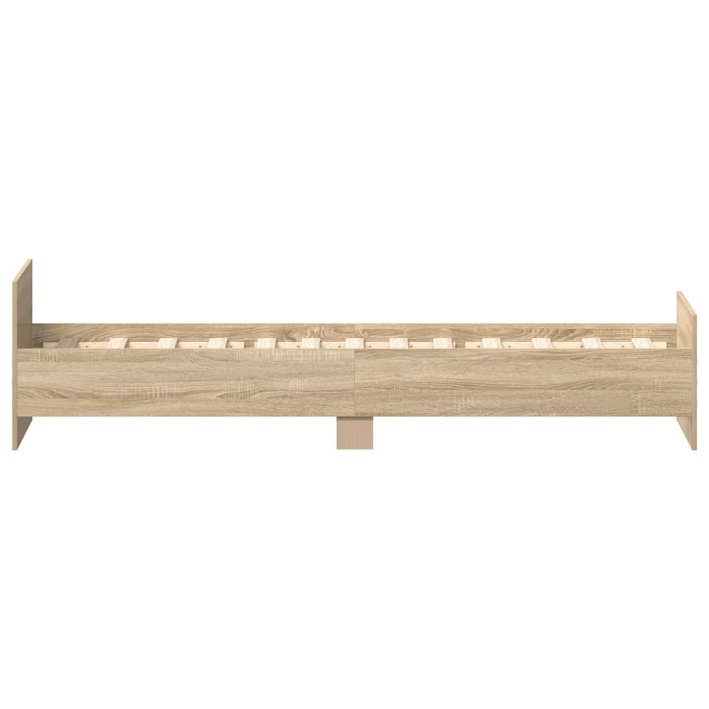 sengeramme 90x190 cm uden madras konstrueret træ sonoma-eg