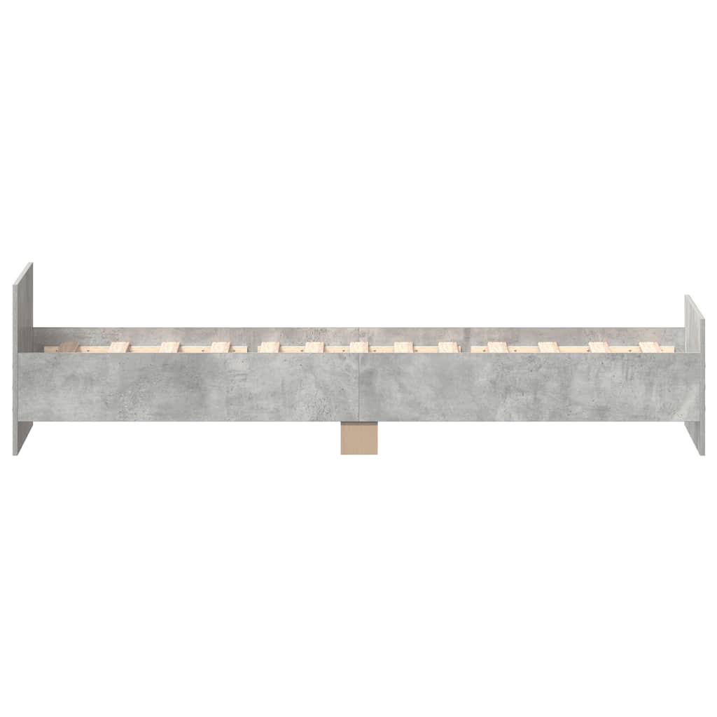 sengeramme 90x190 cm konstrueret træ betongrå