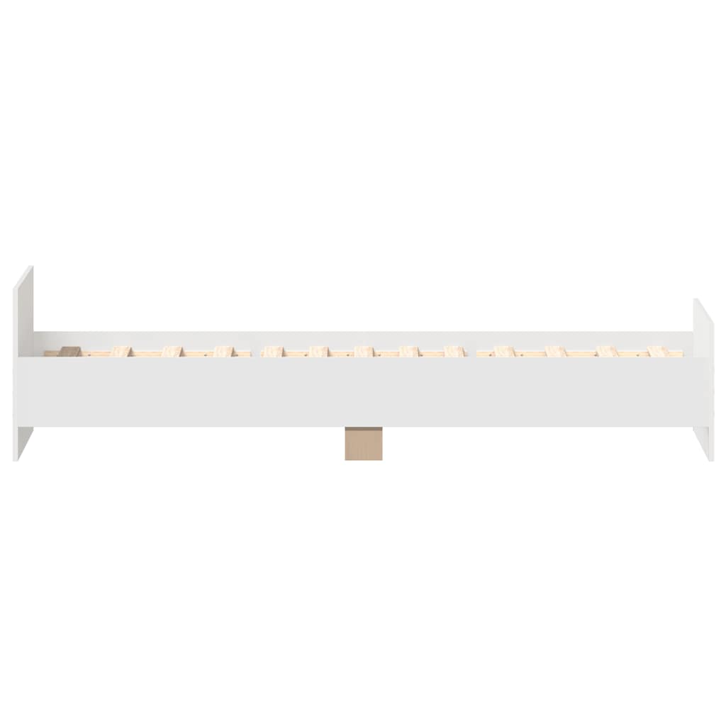 sengeramme 75x190 cm konstrueret træ hvid