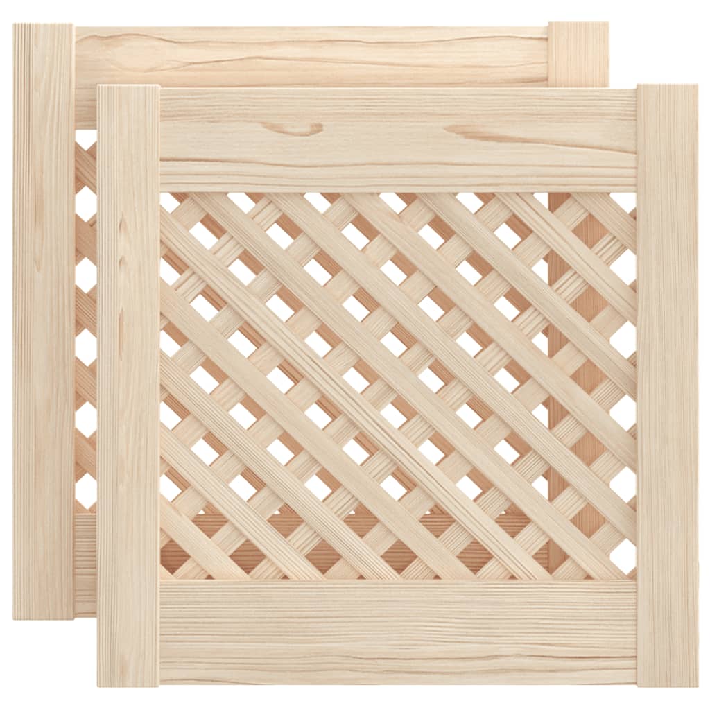 skabslåger 2 stk. 39,5x39,5 cm gitterdesign massivt fyrretræ