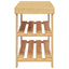 skostativ med 3 hylder 70x27,5x45 cm bambus