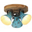loftlampe 25 W 35x35x25 cm E27 patineret blå