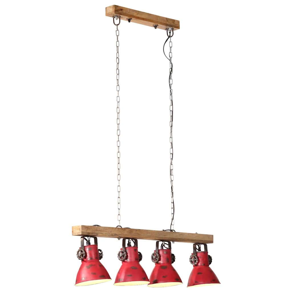 loftlampe 25 W 90x24x111 cm E27 rustik rød billede