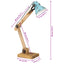 skrivebordslampe 25 W 23x18x96 cm E27 rustik blå