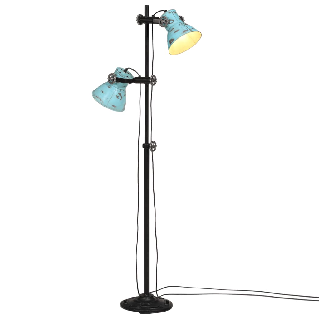 gulvlampe 25 W 25x25x90/140 cm E27 rustik blå billede