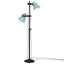 gulvlampe 25 W 25x25x90/140 cm E27 rustik blå
