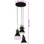 pendel25 W rund 30x30x100 cm E27 sort