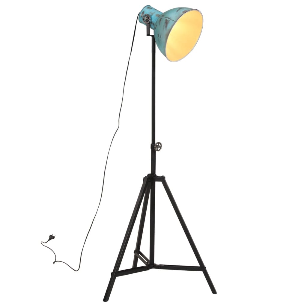 gulvlampe 25 W 61x61x90/150 cm E27 rustik blå