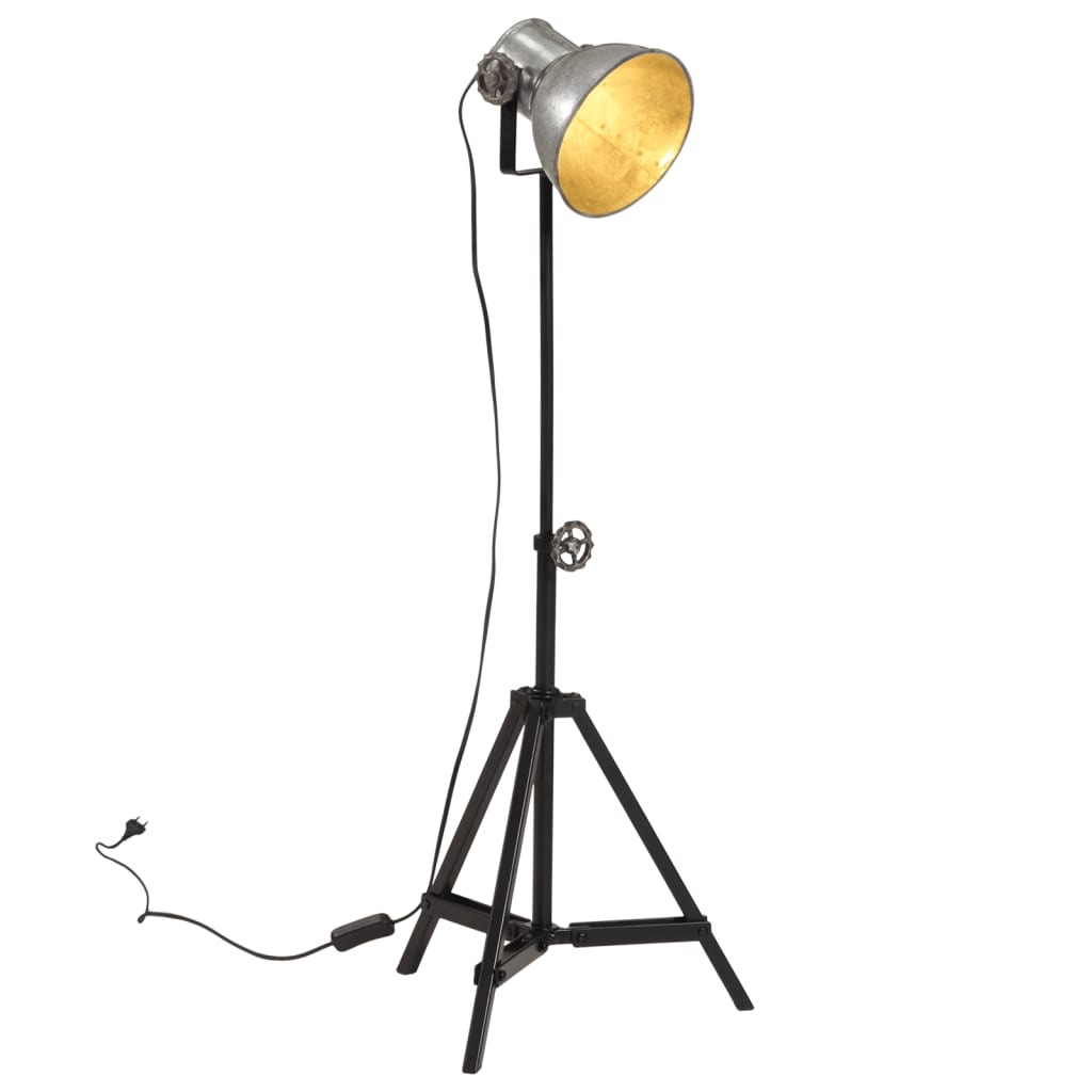 gulvlampe 35x35x65/95 cm 25 W E27 vintagesølv billede