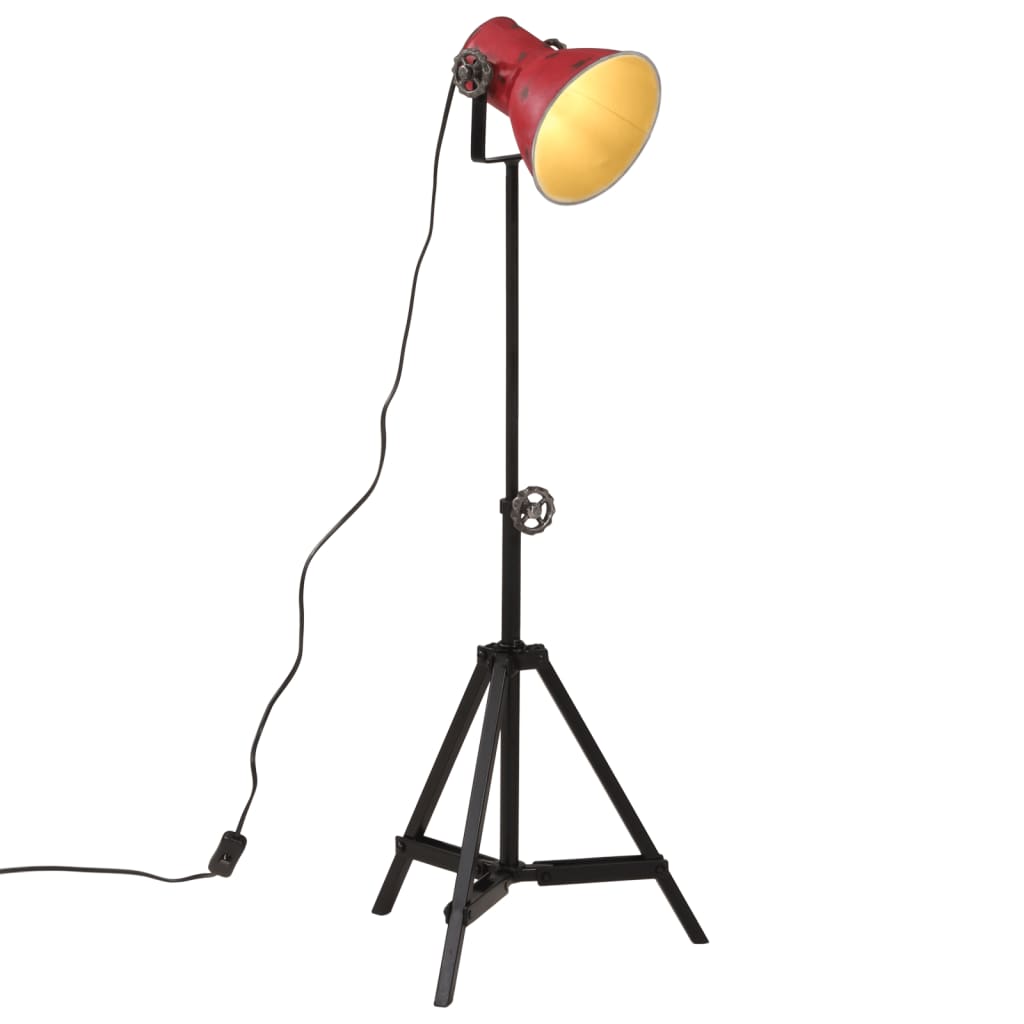 gulvlampe 25 W 35x35x65/95 cm E27 rustik rød billede