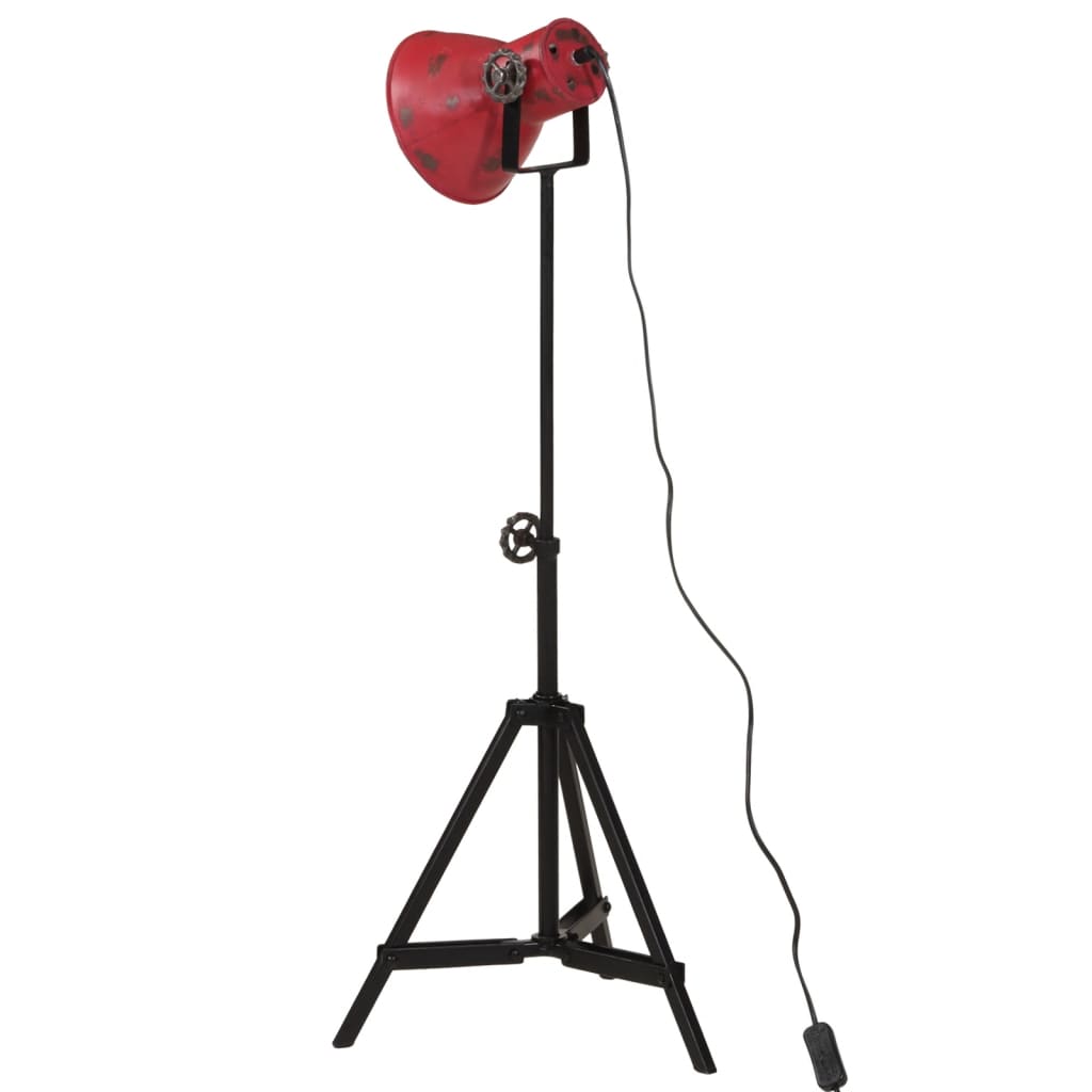 gulvlampe 25 W 35x35x65/95 cm E27 rustik rød