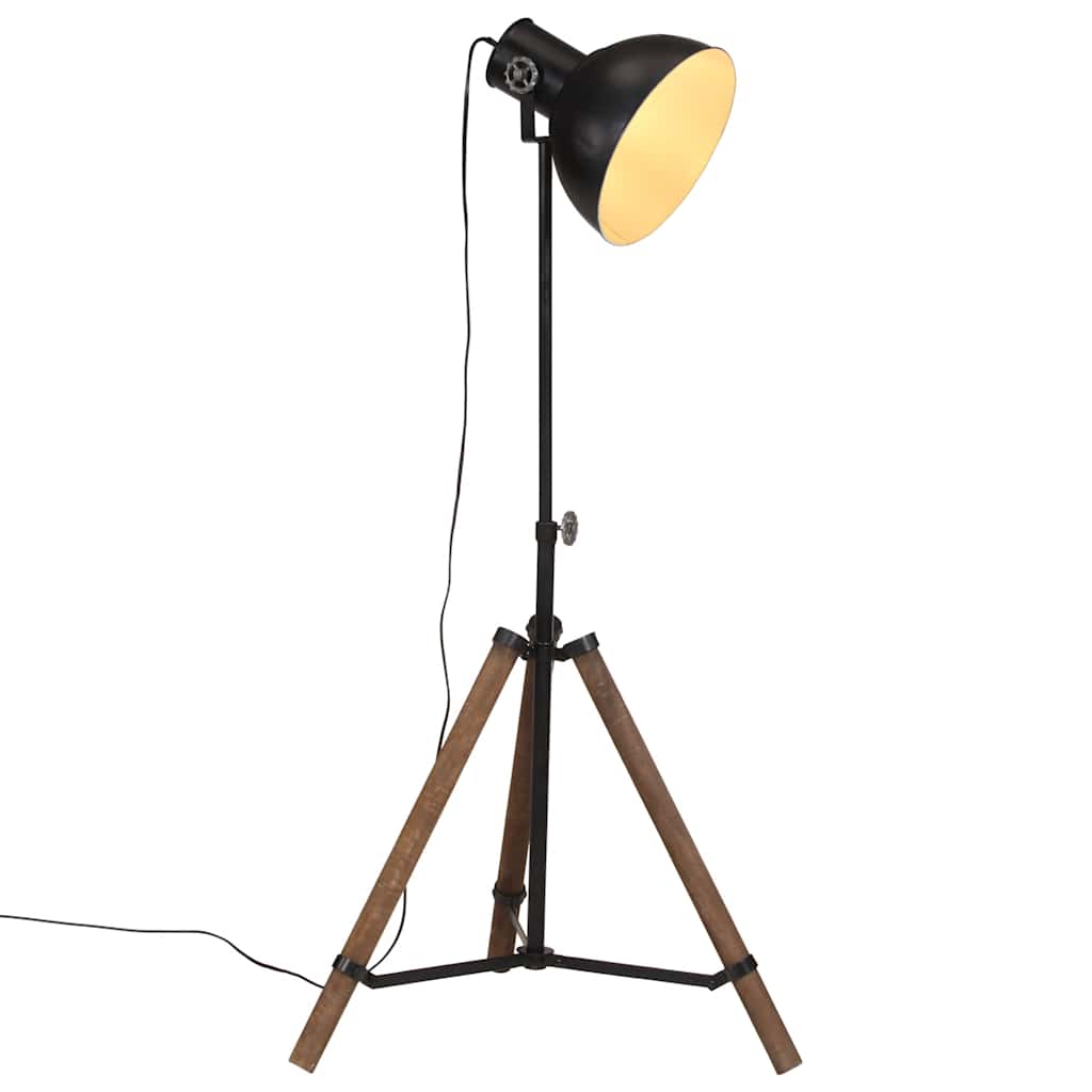 gulvlampe 75x75x90-150 cm 25 W E27 sort billede
