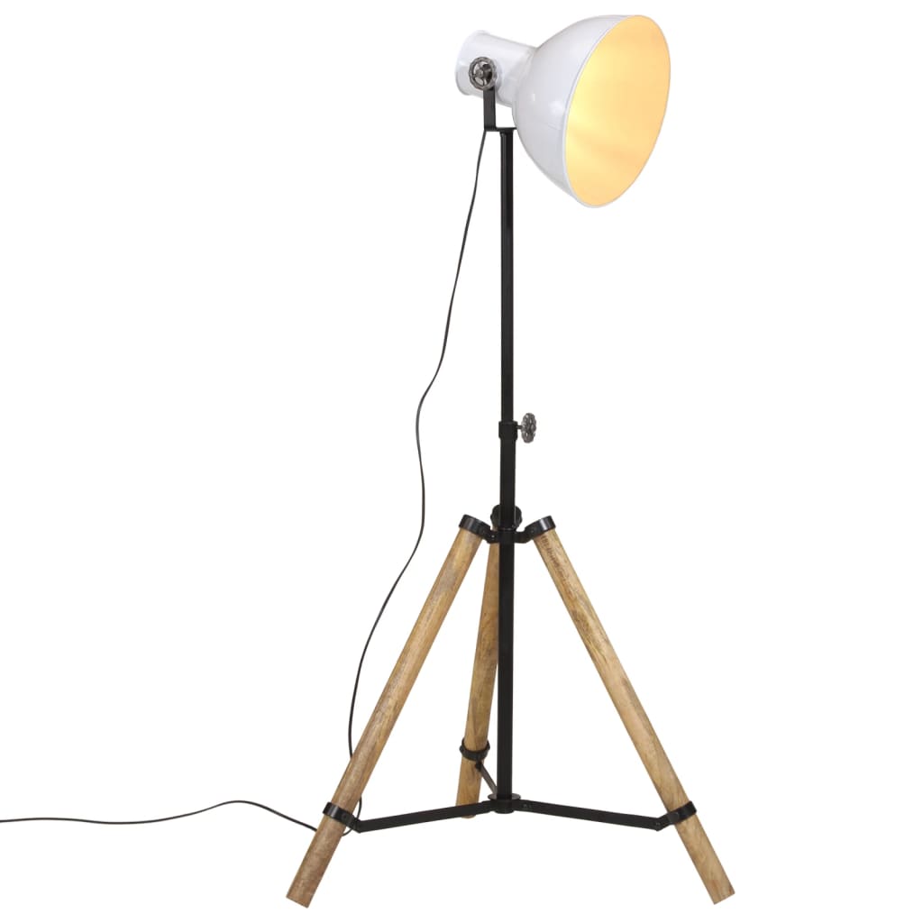 gulvlampe 75x75x90-150 cm 25 W E27 hvid billede