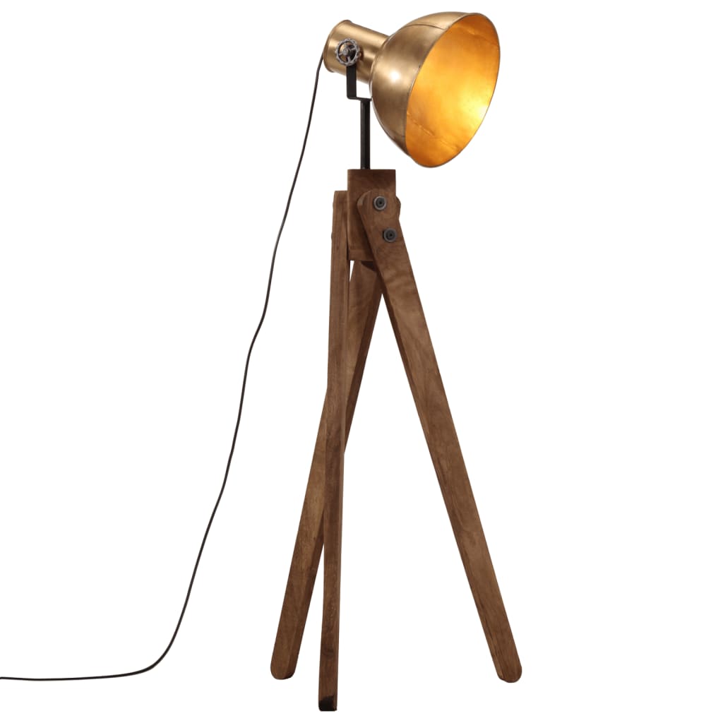 gulvlampe 45x45x120 cm 25 W E27 antik messingfarve