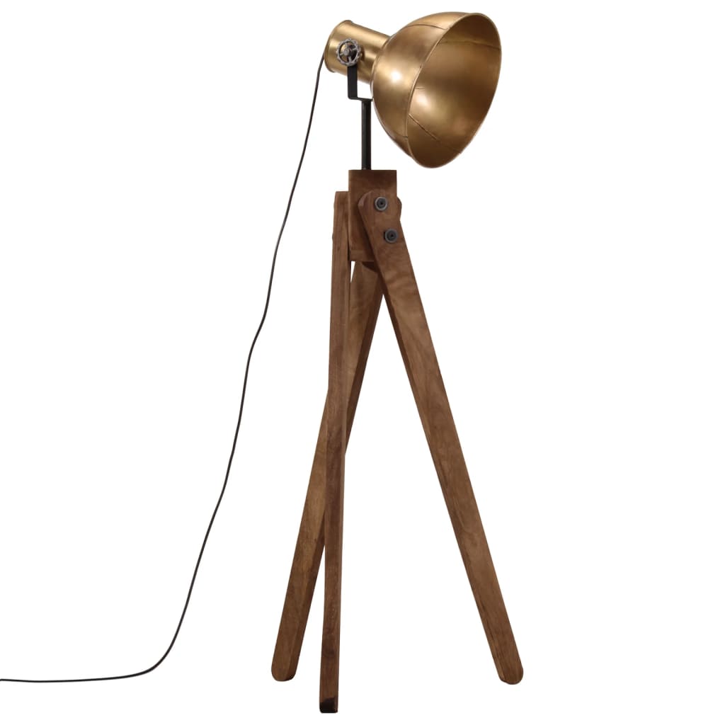 gulvlampe 45x45x120 cm 25 W E27 antik messingfarve