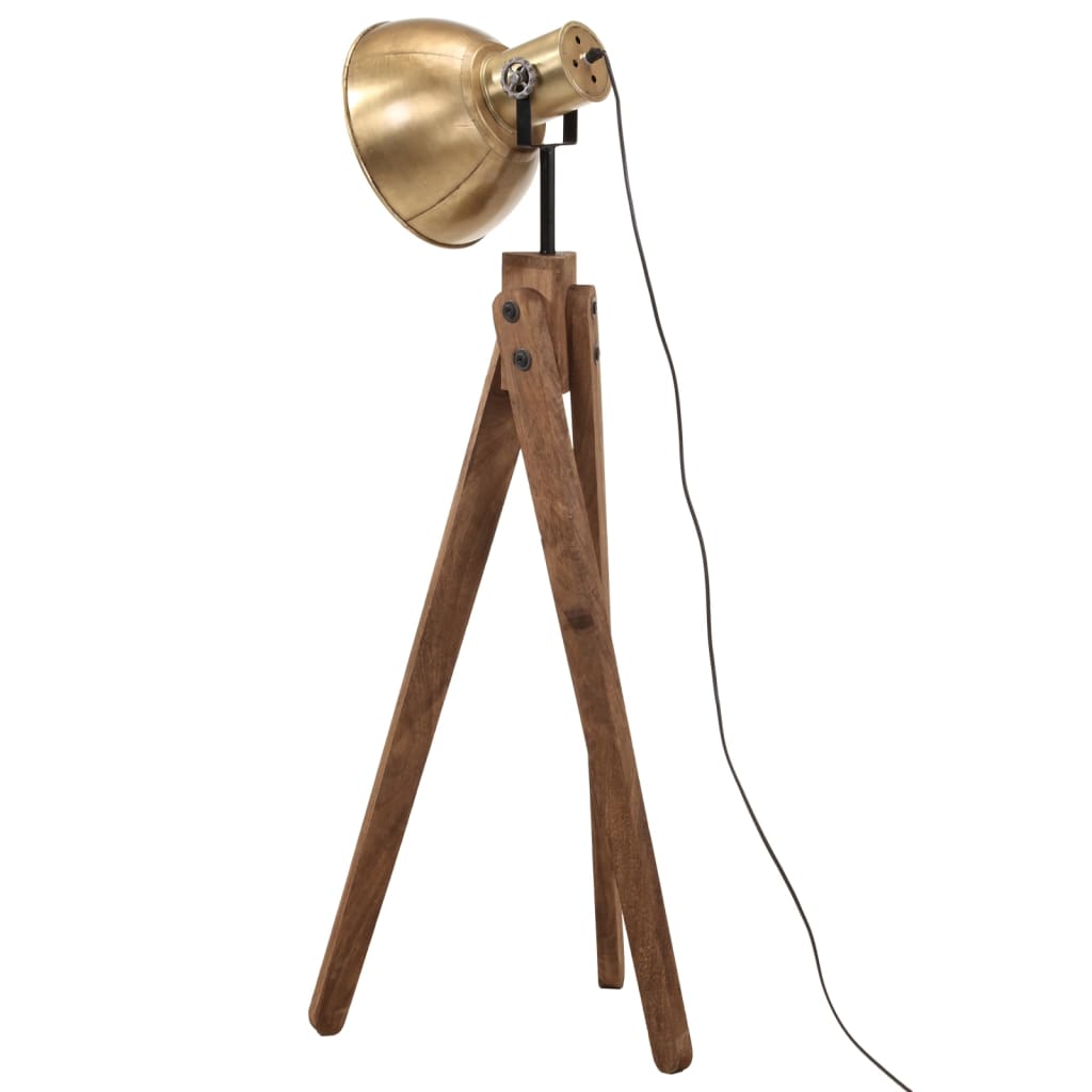 gulvlampe 45x45x120 cm 25 W E27 antik messingfarve