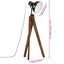 gulvlampe 45x45x120 cm 25 W E27 sort