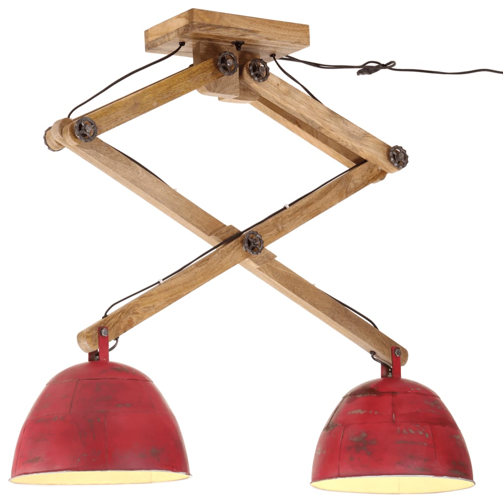 loftlampe 29x18x85 cm 25 W E27 rustik rød billede
