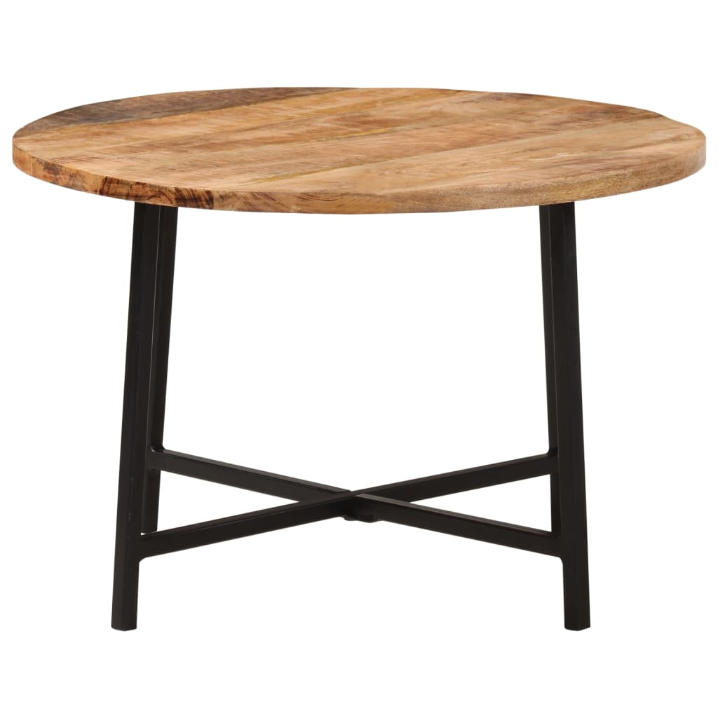 sofabord 54x54x35 cm massivt mangotræ og jern