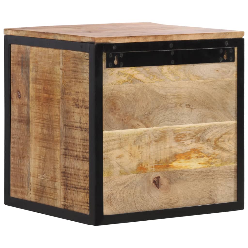 sengebord 40x35x40 cm massivt mangotræ