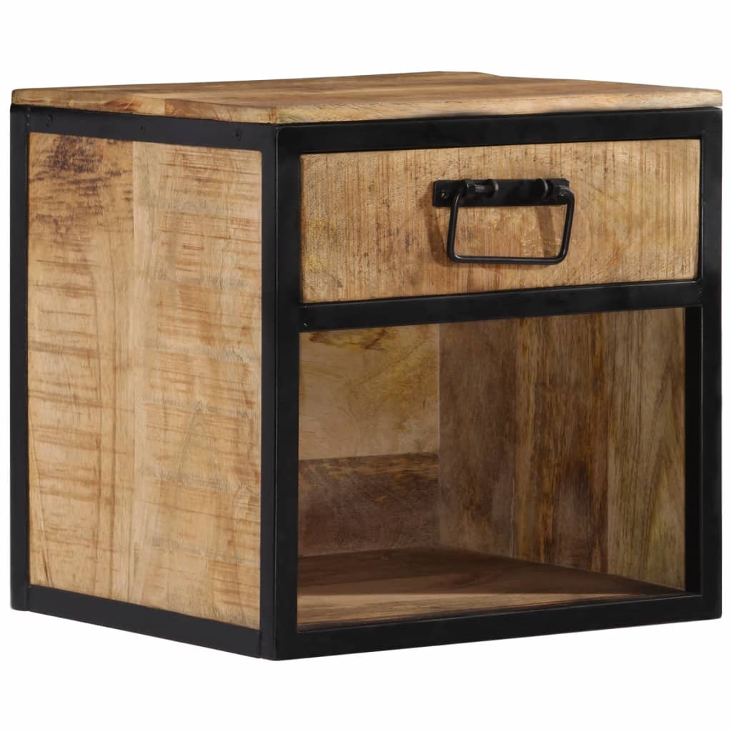 sengebord 40x35x40 cm massivt mangotræ