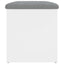 opbevaringsbænk hvid 62x42x45 cm konstrueret træ