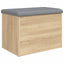 opbevaringsbænk Sonoma eg 62x42x45 cm konstrueret træ