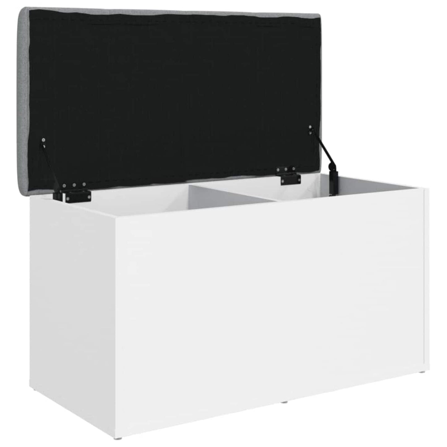 opbevaringsbænk hvid 82x42x45 cm konstrueret træ