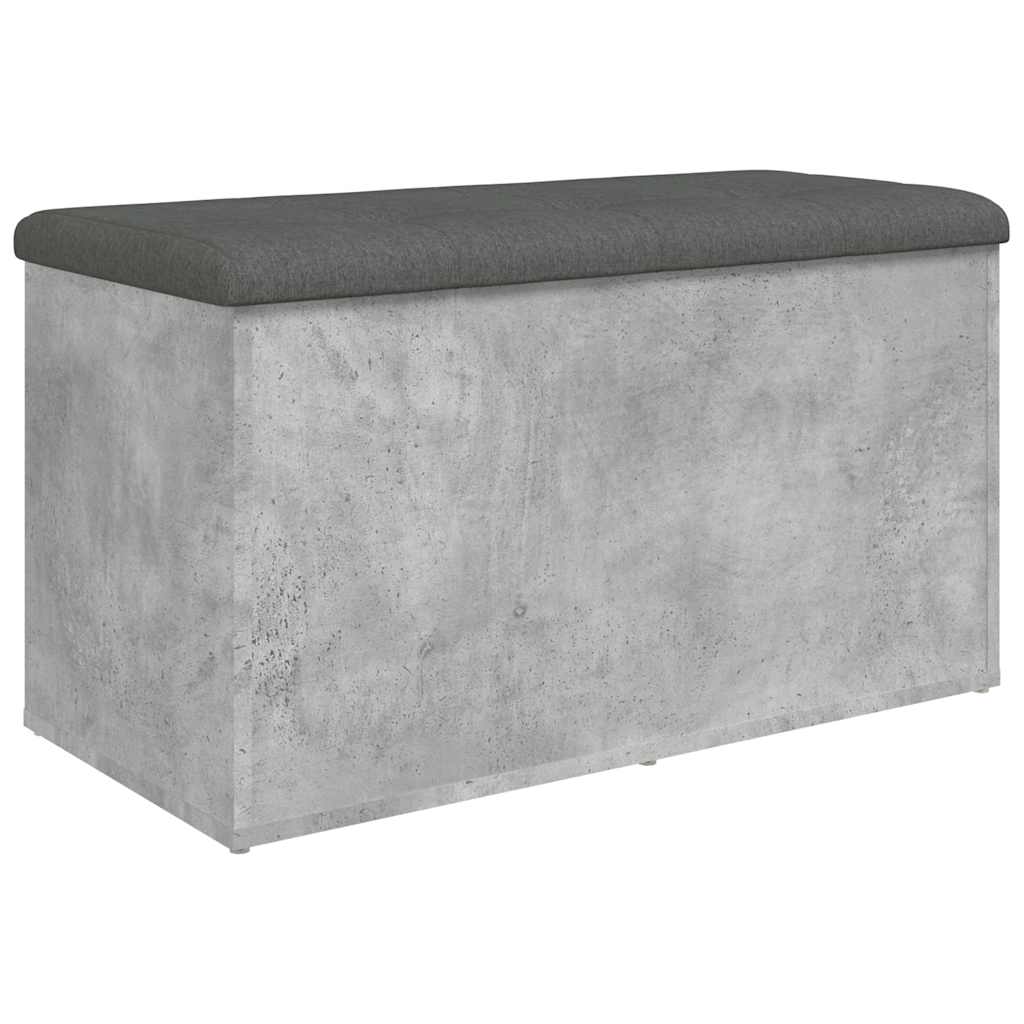 opbevaringsbænk 82x42x45 cm konstrueret træ betongrå