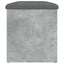 opbevaringsbænk 82x42x45 cm konstrueret træ betongrå