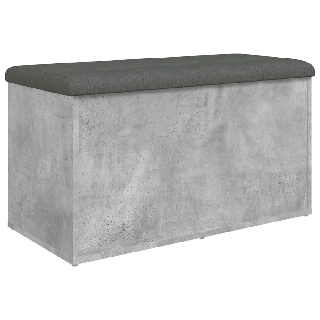 opbevaringsbænk 82x42x45 cm konstrueret træ betongrå