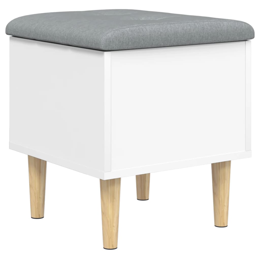opbevaringsbænk 42x42x46 cm konstrueret træ hvid