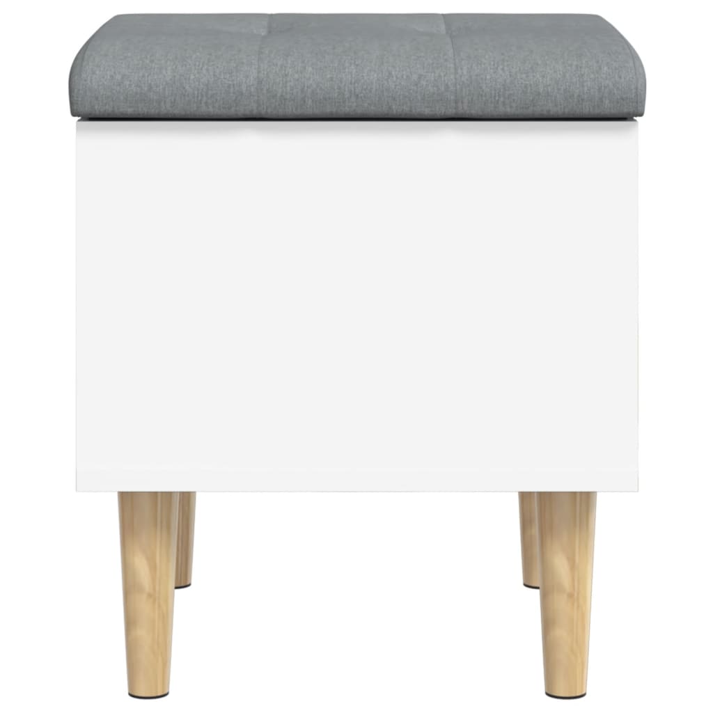 opbevaringsbænk 42x42x46 cm konstrueret træ hvid