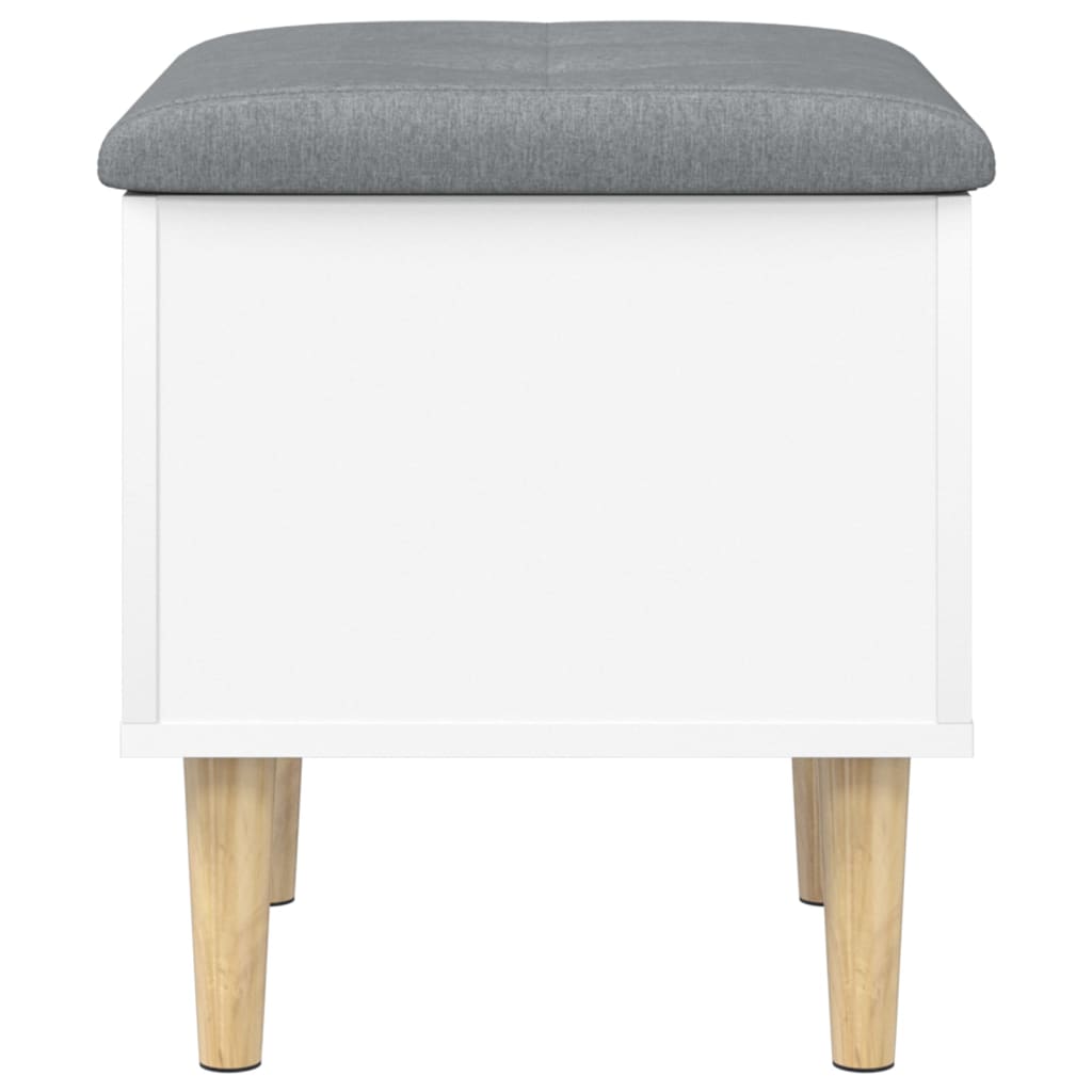 opbevaringsbænk 42x42x46 cm konstrueret træ hvid