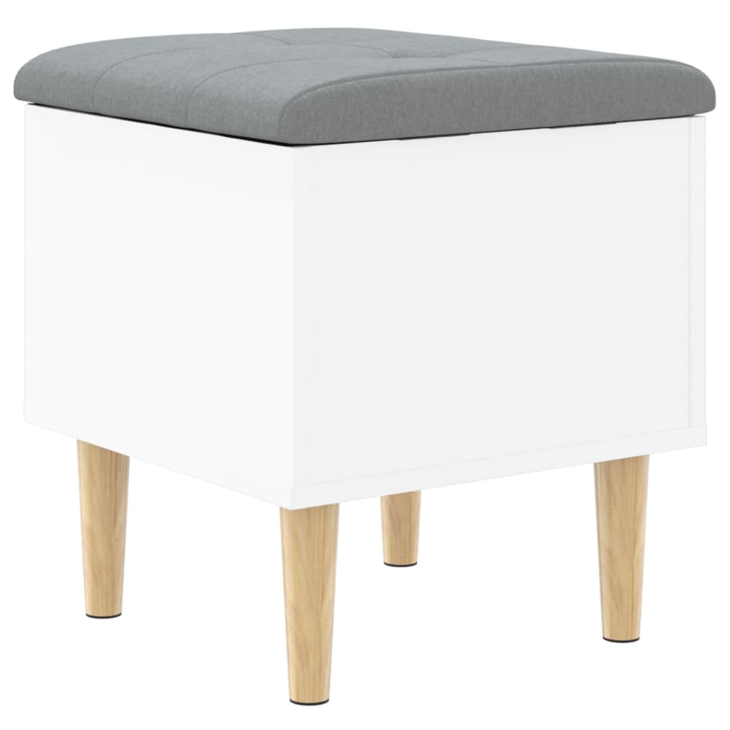 opbevaringsbænk 42x42x46 cm konstrueret træ hvid