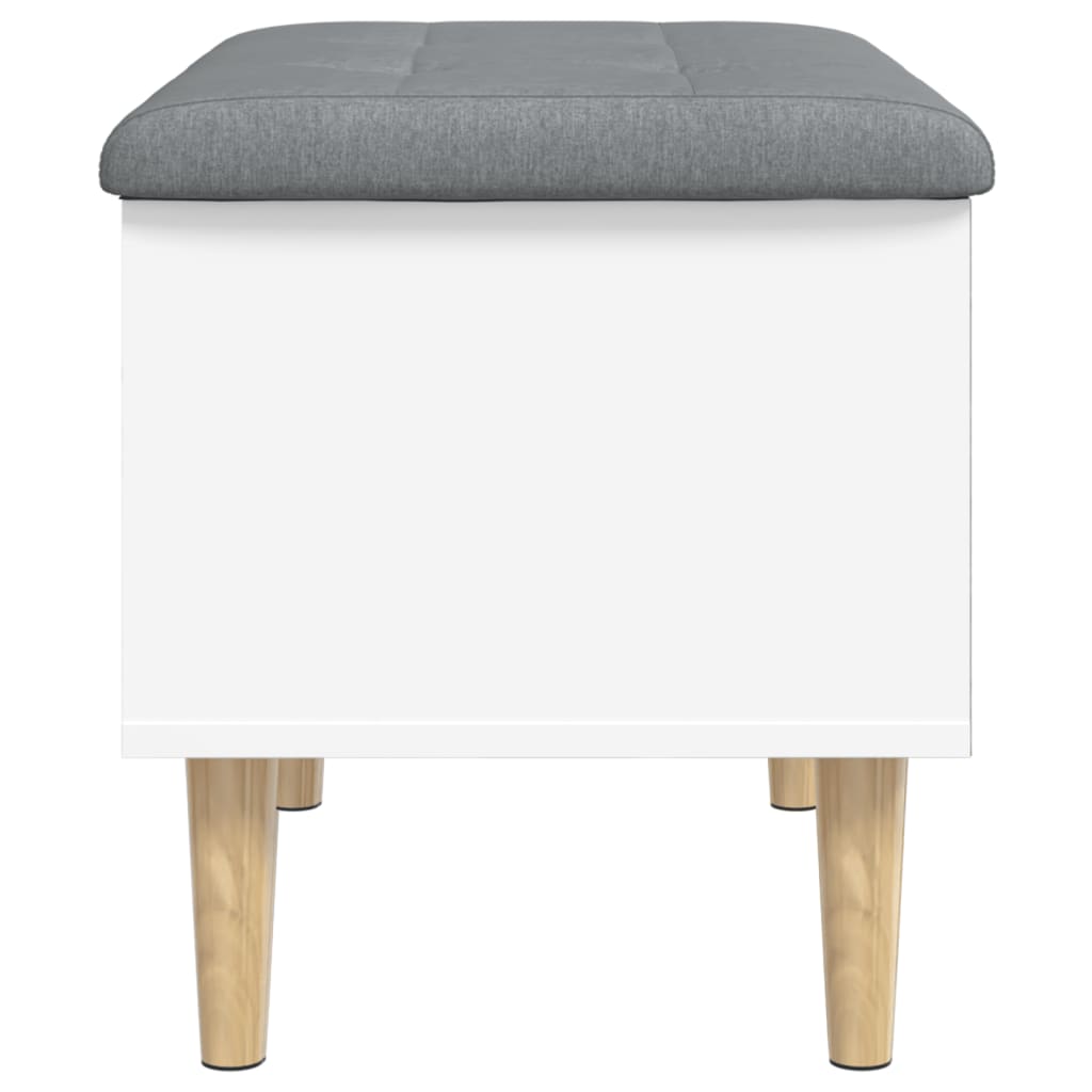 opbevaringsbænk 62x42x46 cm konstrueret træ hvid