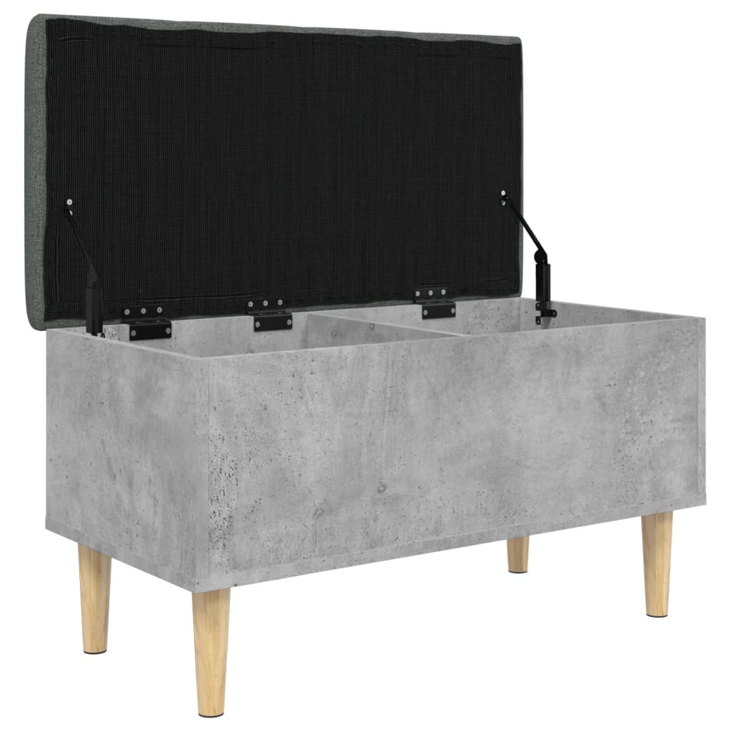 skobænk 82x42x46 cm konstrueret træ betongrå
