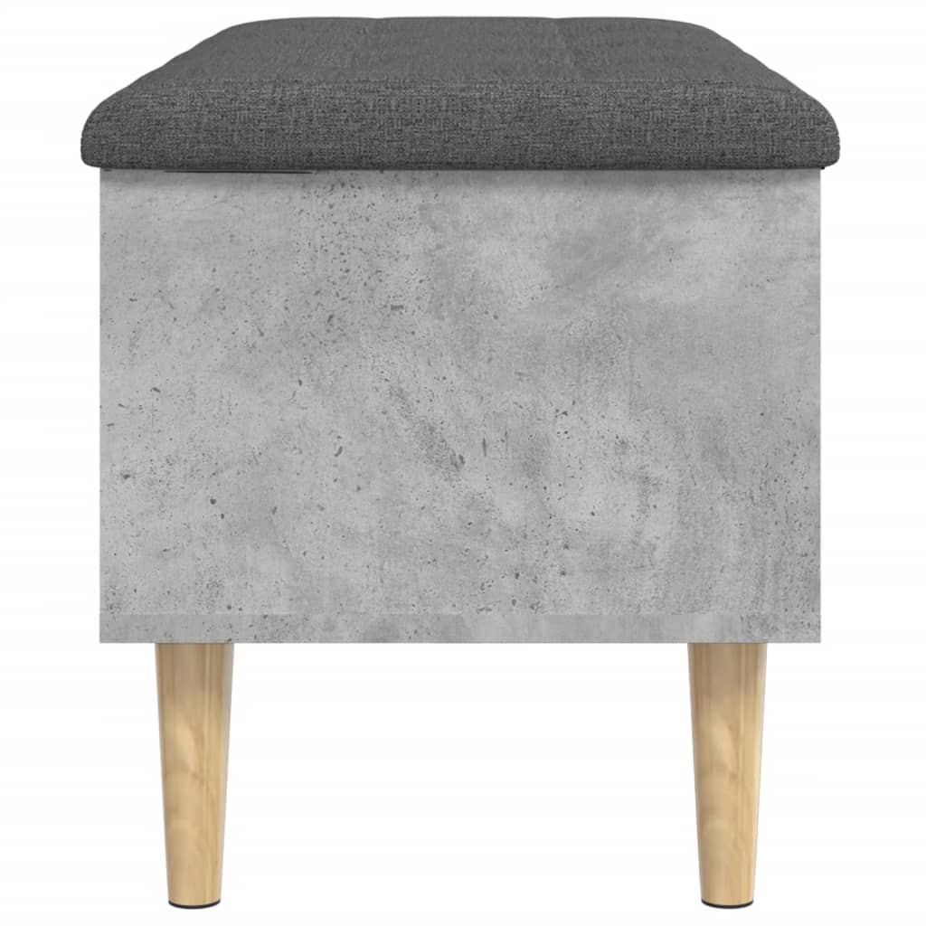 skobænk 82x42x46 cm konstrueret træ betongrå