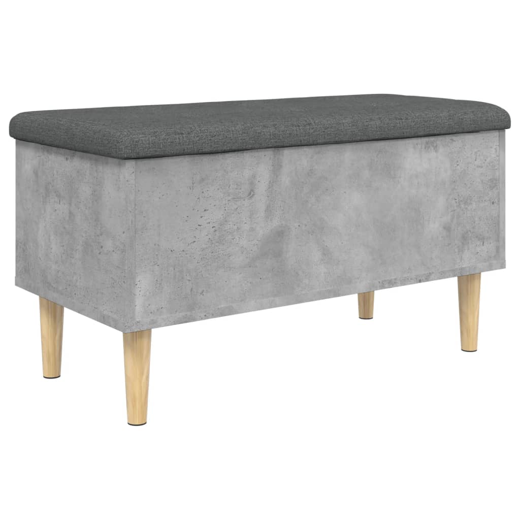 skobænk 82x42x46 cm konstrueret træ betongrå